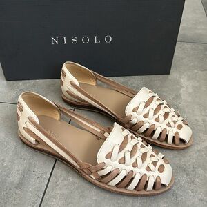 NEW Nisolo huarache bone multi leather sandals 7